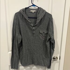 Calvin Klein Gray Hooded Shirt
